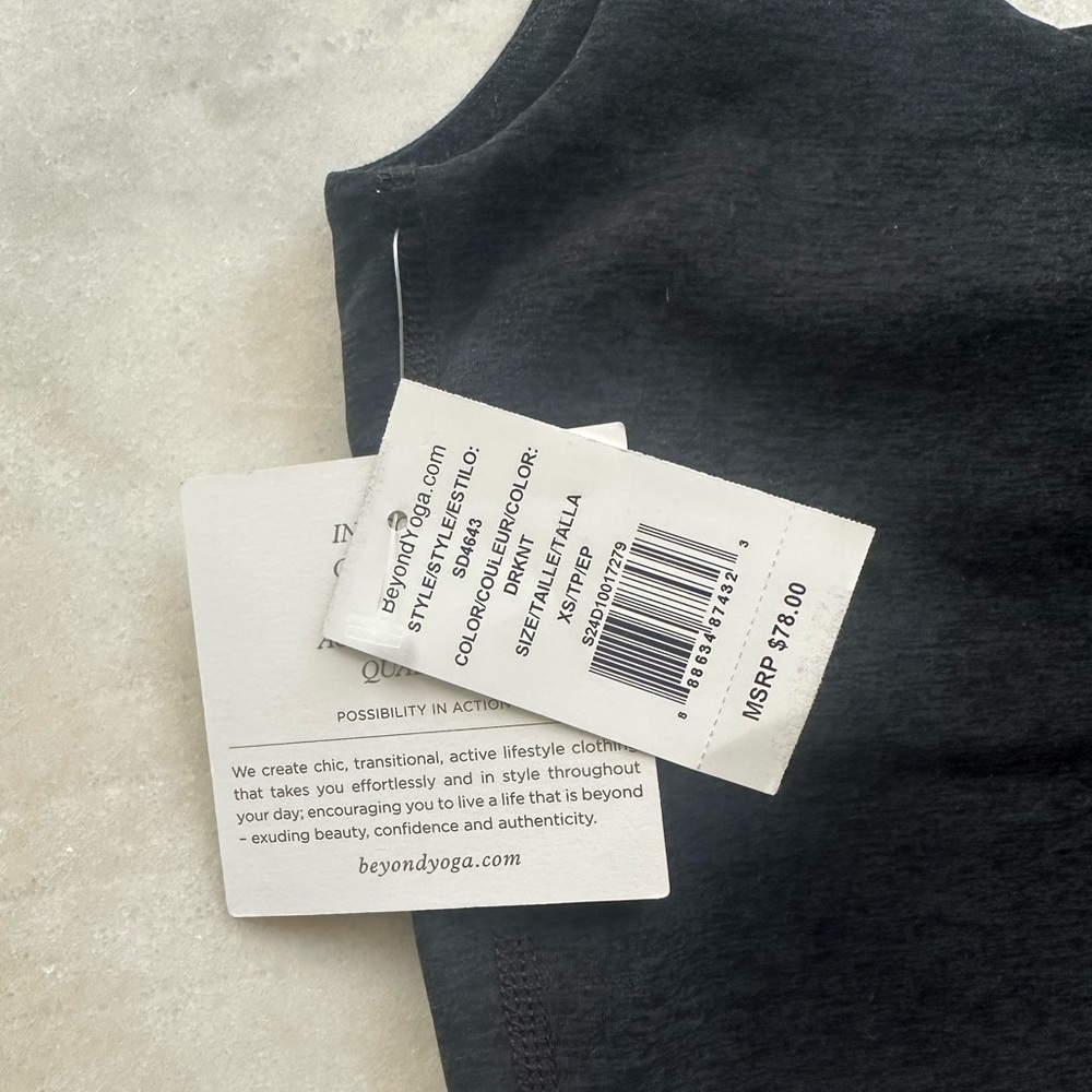 Beyond Yoga Spacedye Shapeshift Cropped Tank in Darkest Night NEW WITH TAGS - Picture 5 of 7